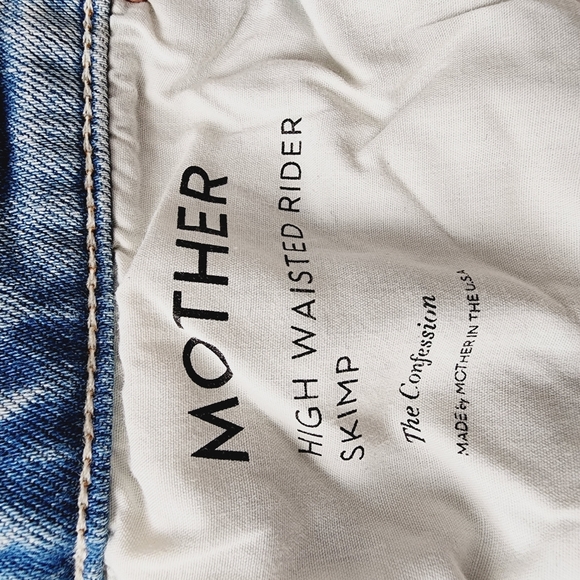 MOTHER NWT High Waisted Rider Skimp Wash: The Confession Trendy Stylish Size 31 - Picture 7 of 13